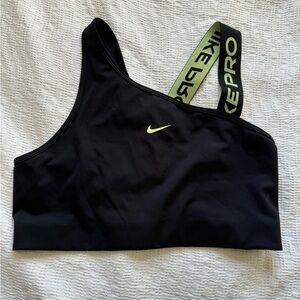 Nike Pro Green and Black Sports Bra Size XL